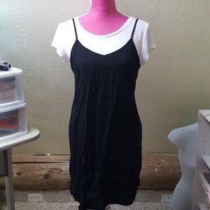 NWT Black White Two Piece Dress & Top Set